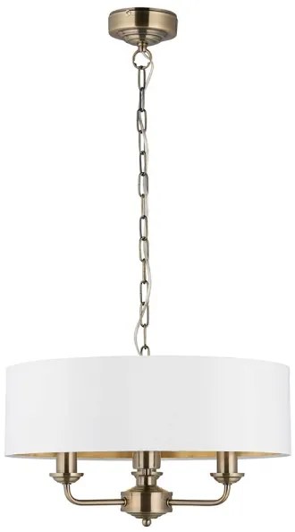 Lustră pe lanț Endon 98934 HIGHCLERE 3xE14/40W/230V alb/alamă