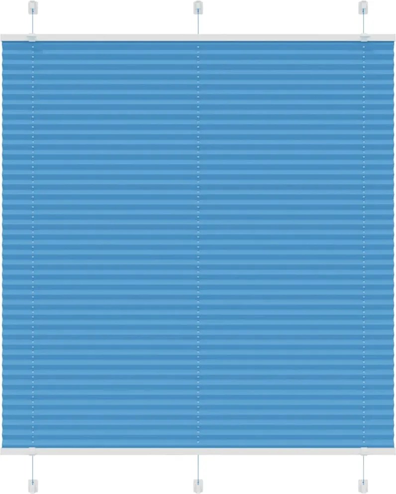 vidaXL Jaluzea plisată Albastru 120x100 cm Lățime țesătură 119,4 cm