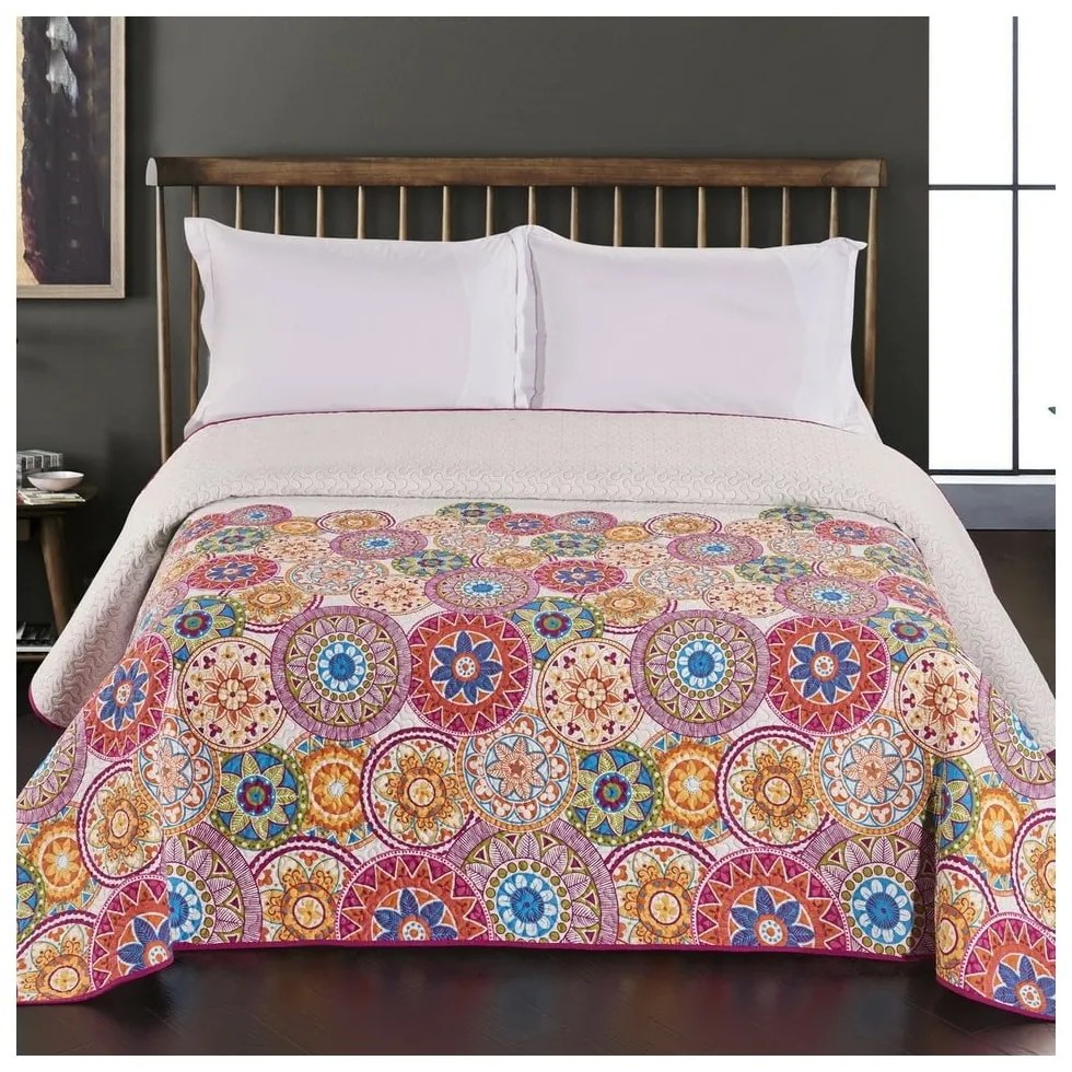 Cuvertură cu 2 fețe din microfibră DecoKing Bibi, 170 x 270 cm, roz