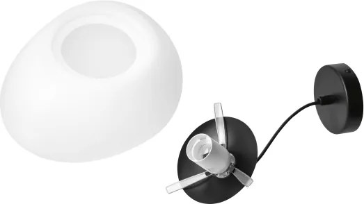 BRILAGI - Lampă suspendată pe cablu PEBBLES 1xE27/40W/230V Ø 30 cm neagră