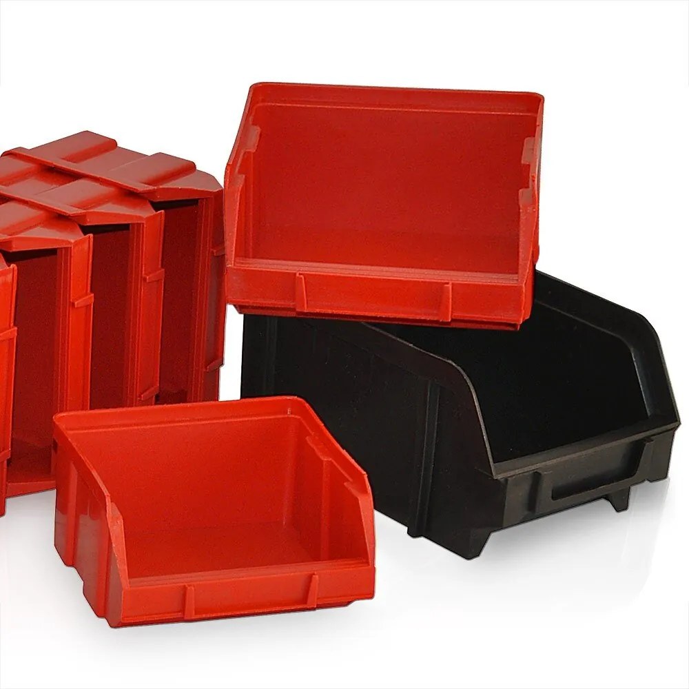 Organizator suspendat pentru atelier ORDER, 30 de cutii, 64x2x38cm, roșu/negru Jurhan