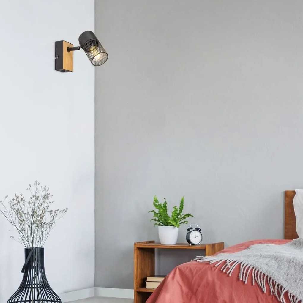 Aplica cu spot design industrial Metta negru
