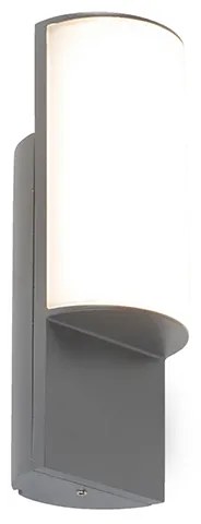 Lampă de perete exterioară modernă gri închis cu LED inclus - Harry