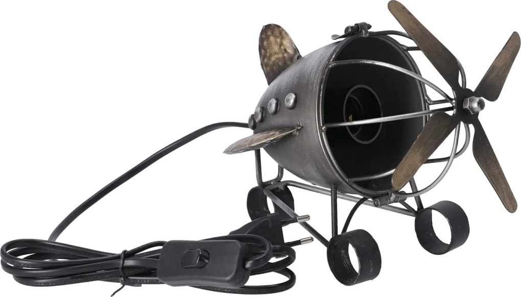 Lampa de masa Stil Industrial Avion h 23 cm