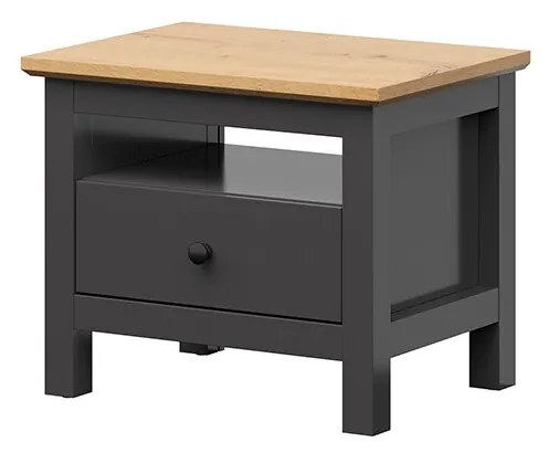 Noptieră Hesen KOM1S/5/6 (grafit + Stejar artisan). Promo -18%. 1062499