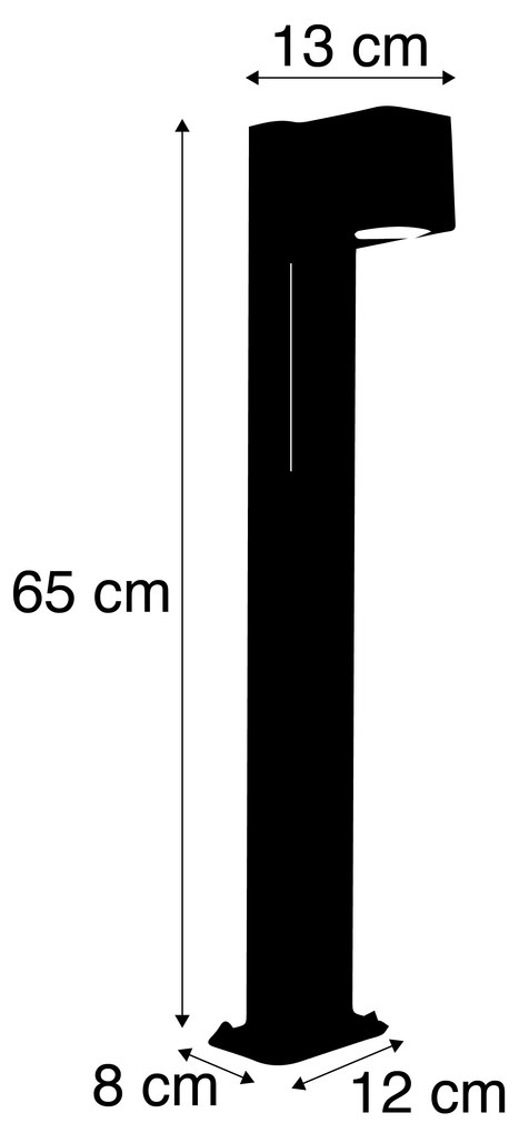 Lampă inteligentă de exterior, de podea, maro rugină, 65 cm, IP44, incl. WiFi GU10 - Baleno