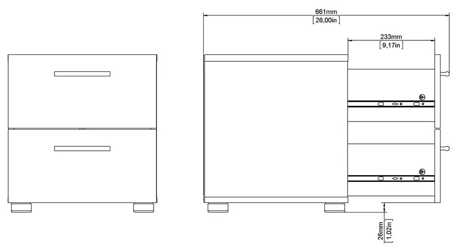 Noptieră albă Pepe - Tvilum