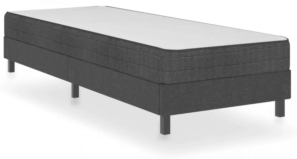 Cadru pat continental, gri, 90x200 cm, material textil