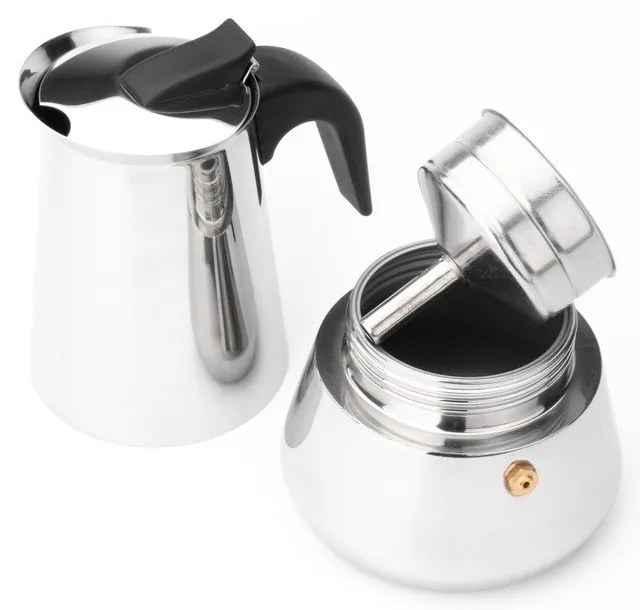 Espressor moka argintiu din oțel inoxidabil 400 ml Trevi – Leopold Vienna