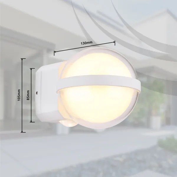 Aplică LED de exterior Globo 34157W ILLI LED/12W/230V IP54 alb