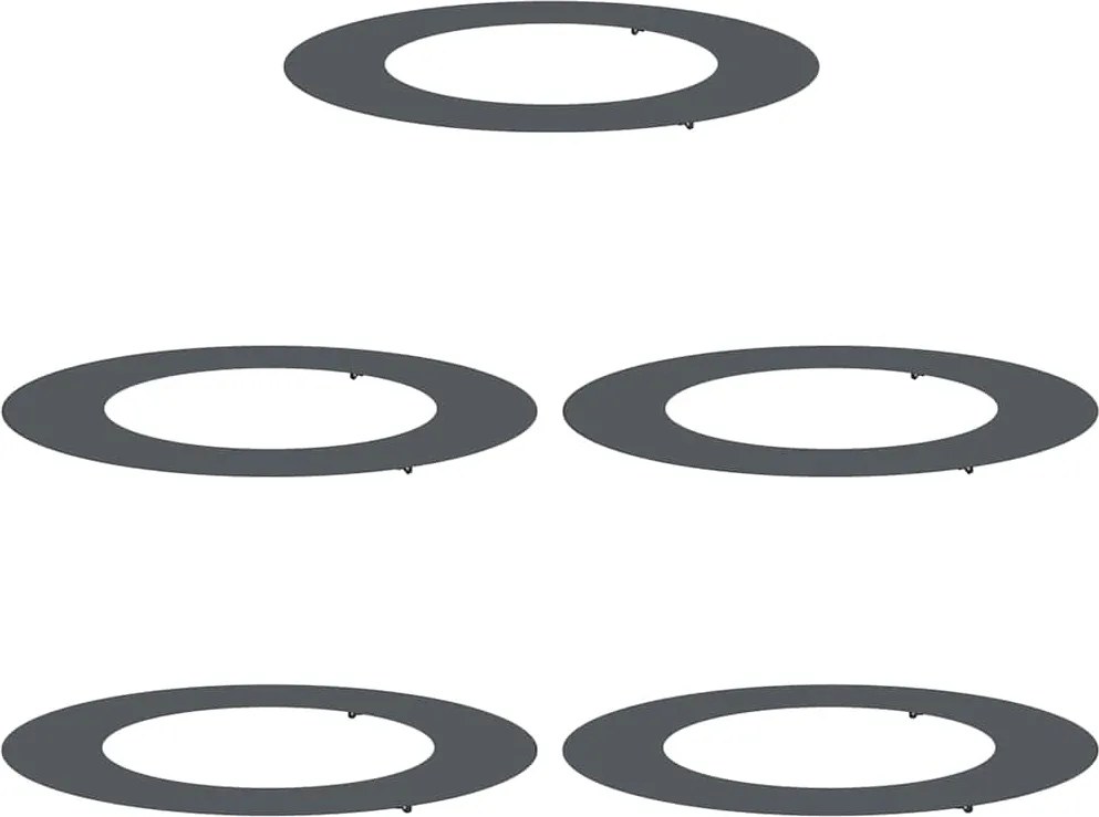 vidaXL potrivit pentru inele de copac plat 5 pcs Antracit Ø50 / 80 cm
