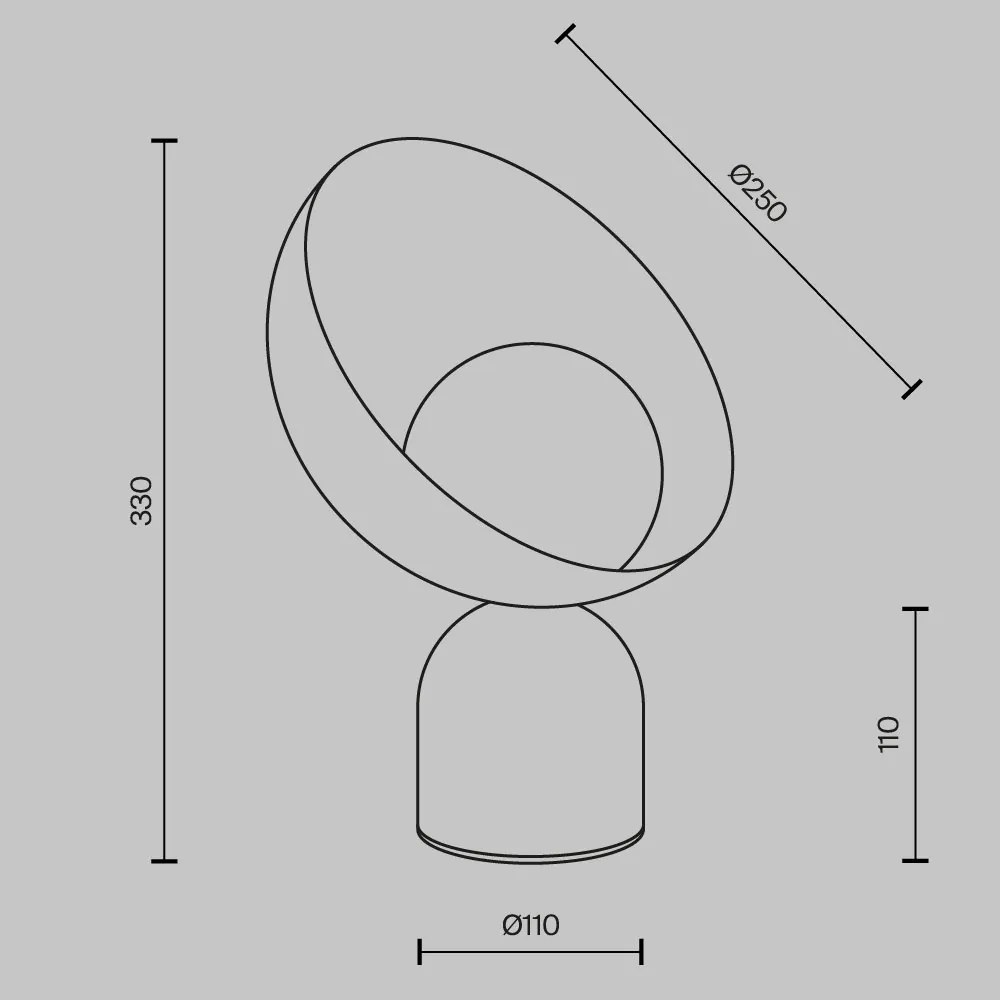Veioza, Lampa de masa din travertin TAVO