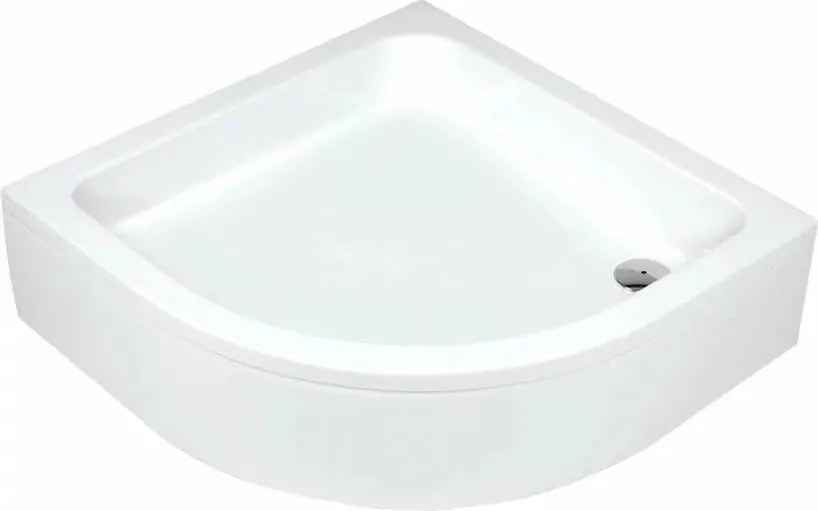 Cadita dus semirotunda Deante Plus II alb 90 cm