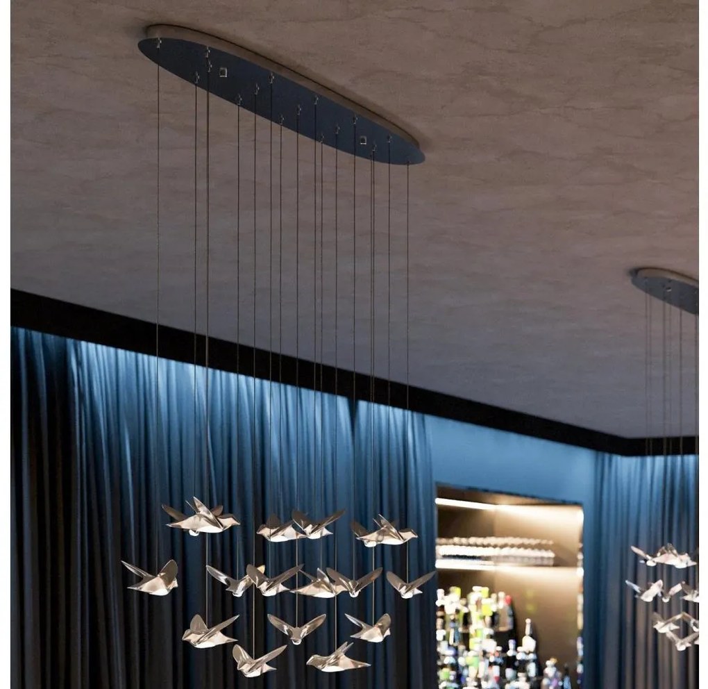 Lustră LED dimabilă pe cablu Eglo 390403 PARATEBUENO 17xLED/3W/230V crom