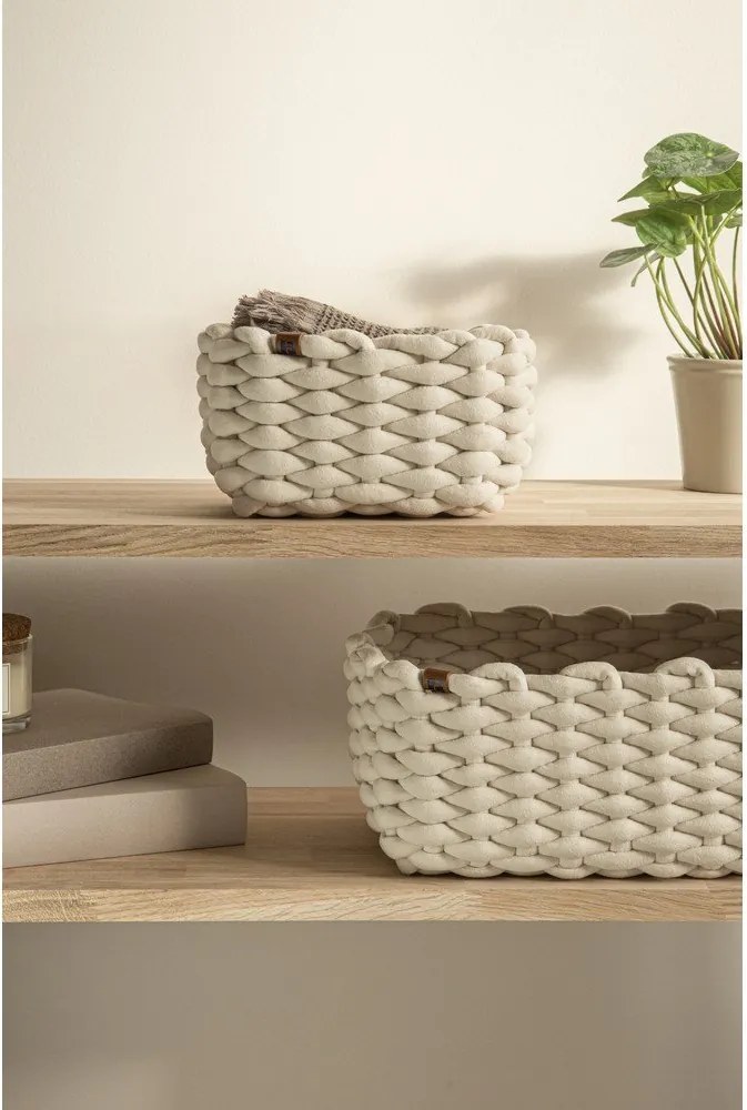 Coș de depozitare din material textil 20x15x11 cm Peach Skin S – Bigso