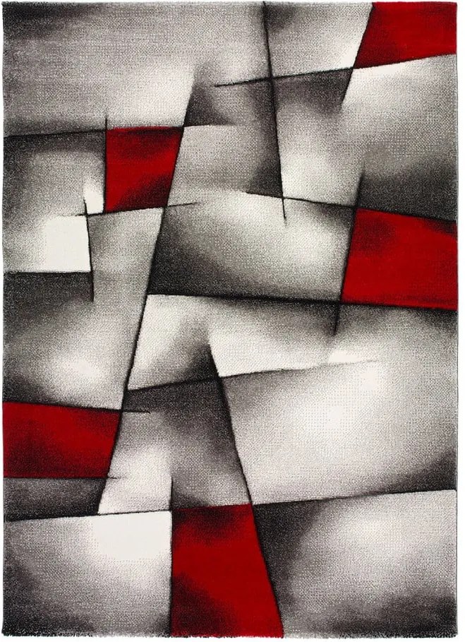 Covor Universal Malmo, 60 x 120 cm, roșu - gri