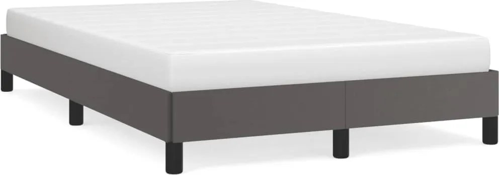 vidaXL Cadru de pat fără saltea gri 120x190 cm piele artificială