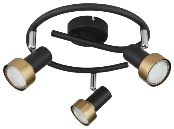 Spot Globo 57917-3G MASON 3xGU10/25W/230V negru/auriu