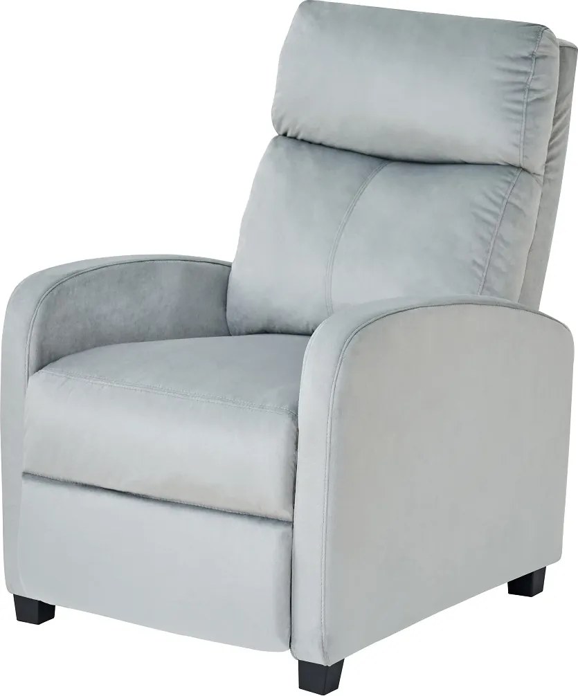 Fotoliu de relaxare, Spatar Rabatabil 135°, Suport picioare extensibil, Catifea, Gri Velvet-39