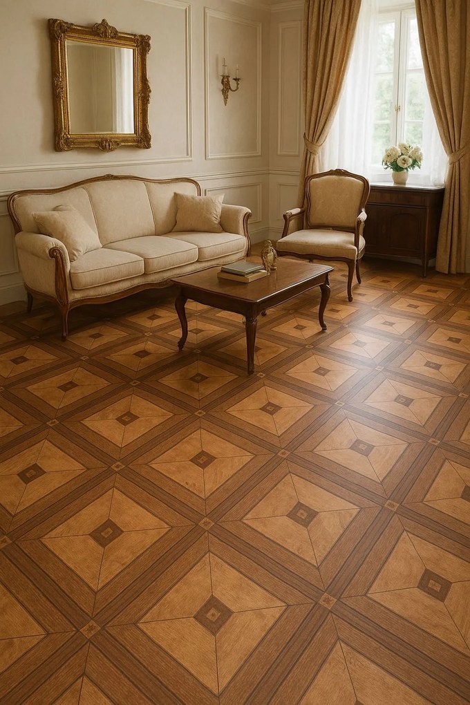 Covorul PVC linoleum  Victoria, Latimi 1.5 m  2m , Maro, Suport Pasla