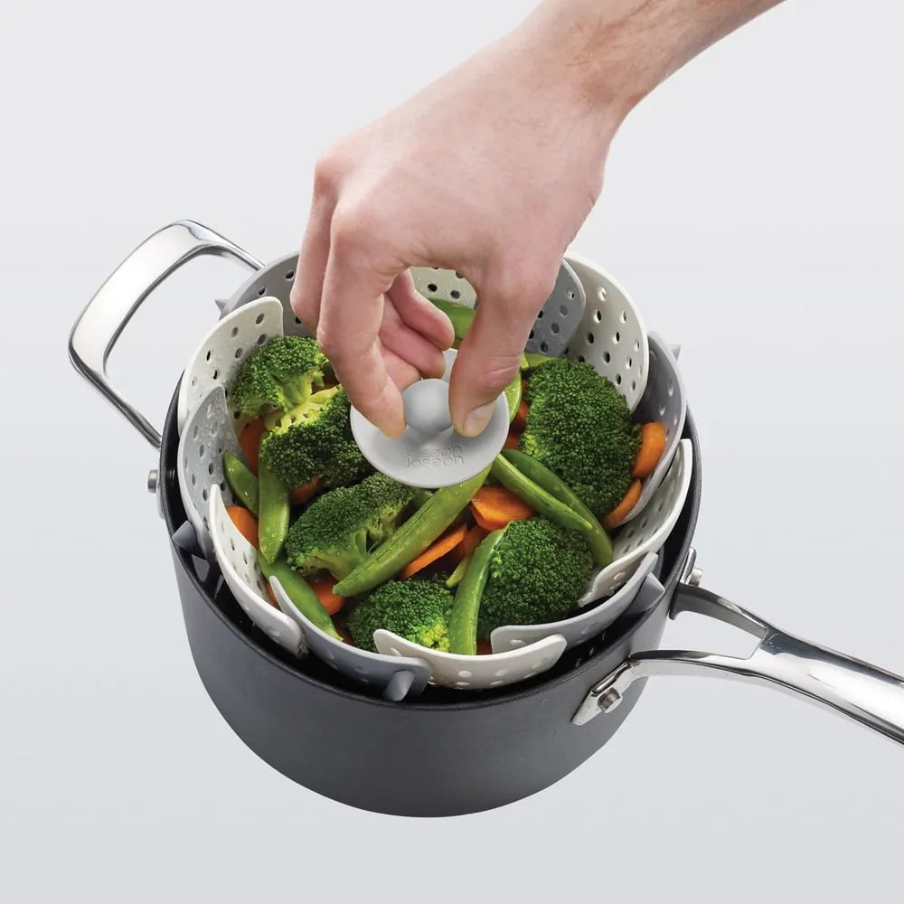 Steamer / sită pentru gătit cu aburi Joseph Joseph Lotus Plus, verde
