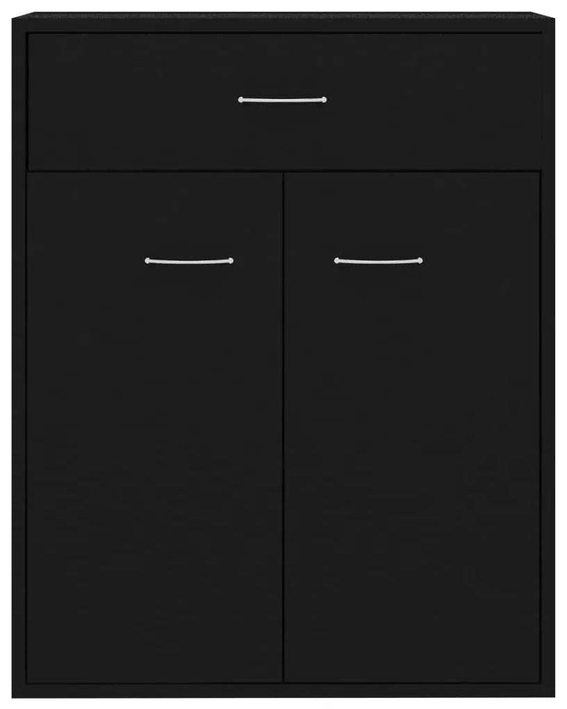 Servanta, negru, 60x30x75 cm, PAL 1, Negru