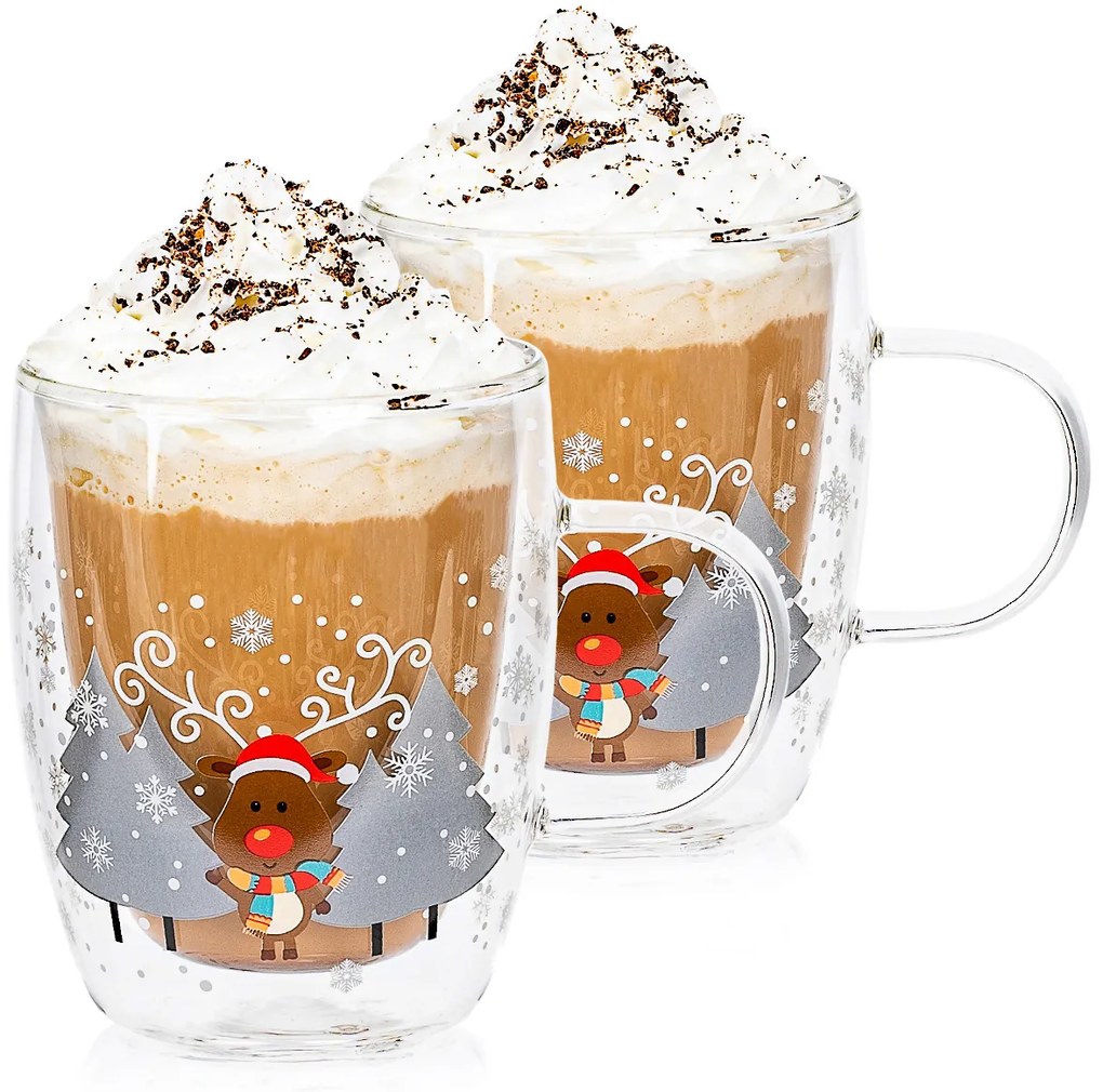 Pahare termo 4Home Mug Reindeer Hot&Cool 270ml,2 buc.