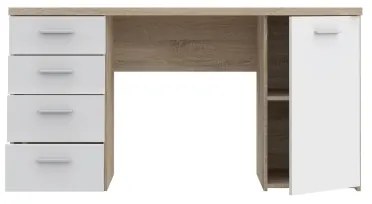 Birou ARENO alb/stejar sonoma