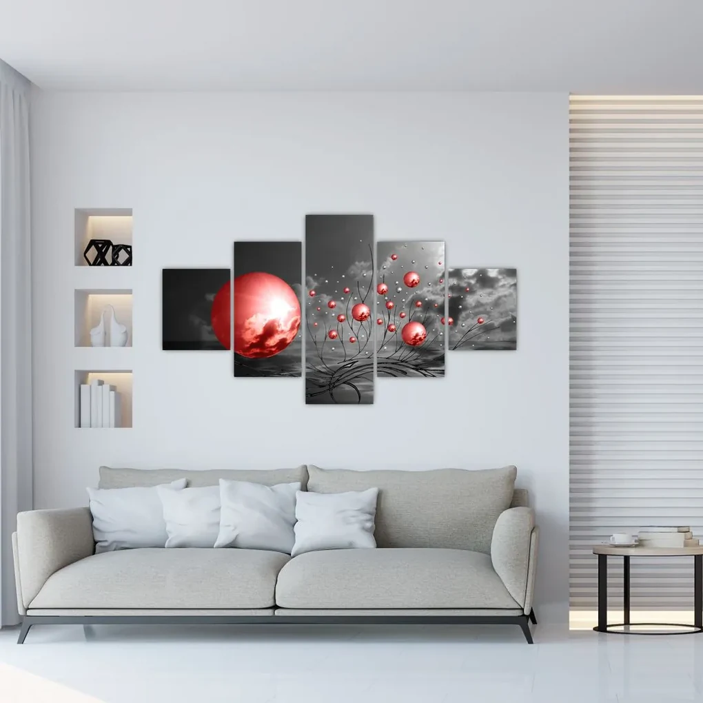 Tablou bilelor roșii (125x70 cm), în 40 de alte dimensiuni noi