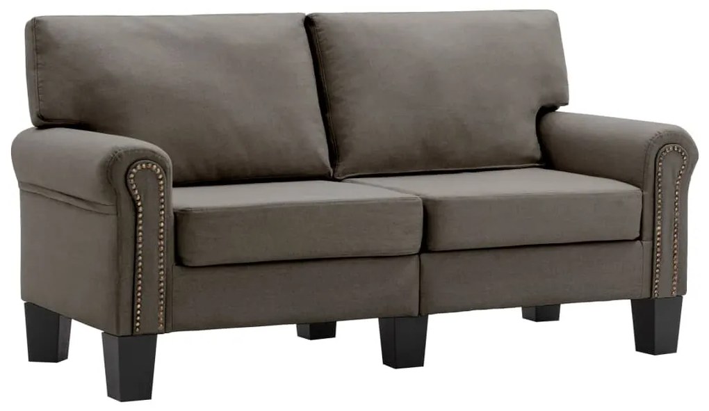 287159 vidaXL Canapea cu 2 locuri, gri taupe, material textil