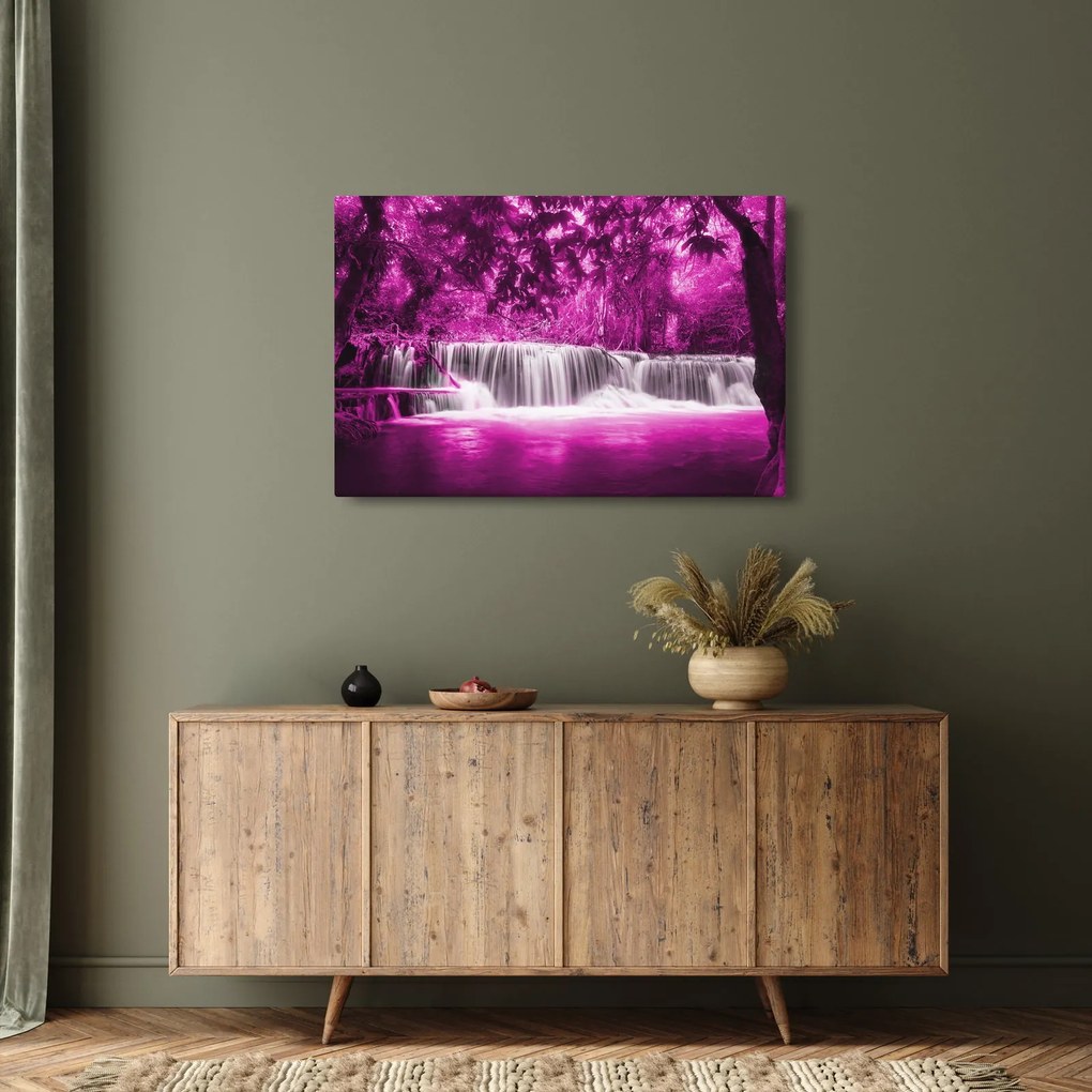 Tablou - Cascadă, violet (90x60 cm)