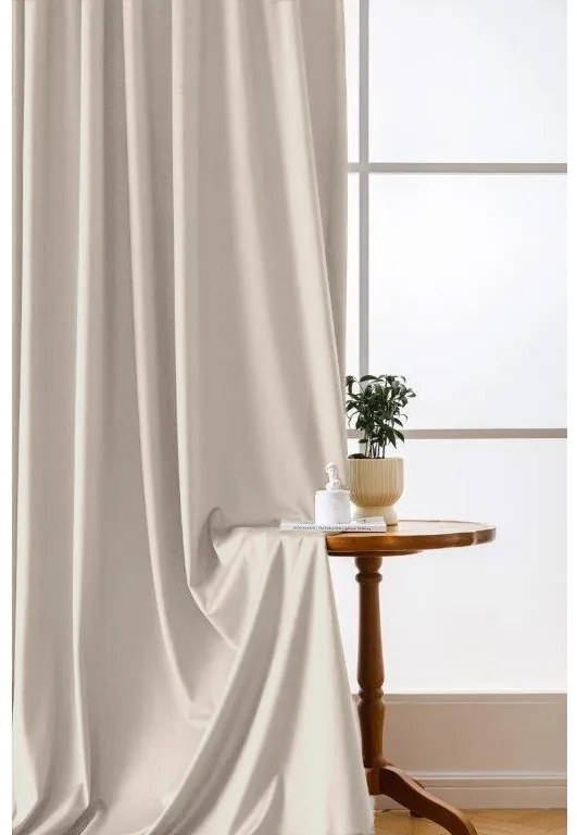 Draperii opace VELVET bej 140x250 cm (2 buc), inele metalice