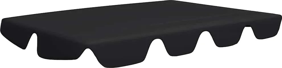 vidaXL Copertină de rezervă leagăn grădină, negru, 188/168x145/110cm