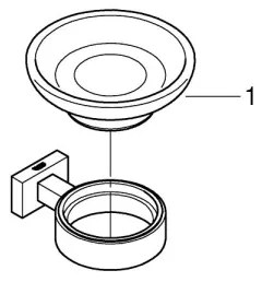 GROHE 40754001 - Suport pentru săpun ESSENTIALS CUBE crom lucios