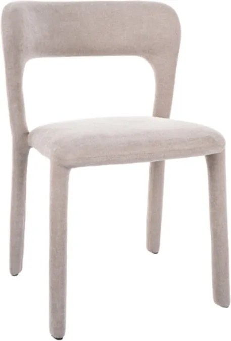 Scaun de dining tapitat WIND, bej