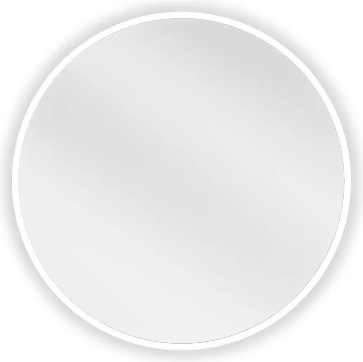 Mexen Loft oglindă de baie rotundă 50 cm, ramă albă - 9850-050-050-000-20
