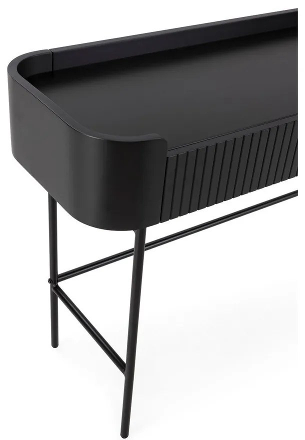 Masă consolă neagră 40x120 cm Willa – MOME