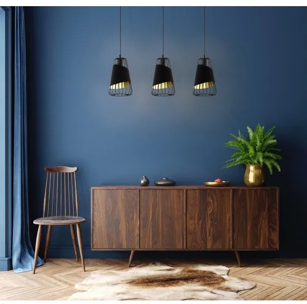 Eglo 49448 - Lustră pe cablu AUSTELL 3xE27/60W/230V