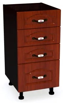 Corp inferior 40 cu 4 sertare Zebra MDF mustata cedru