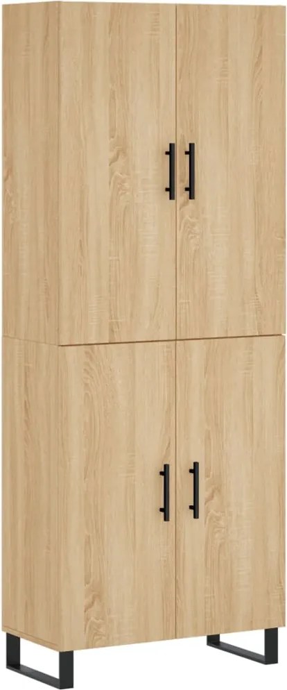 vidaXL Dulap înalt, stejar sonoma, 69,5x34x180 cm, lemn compozit