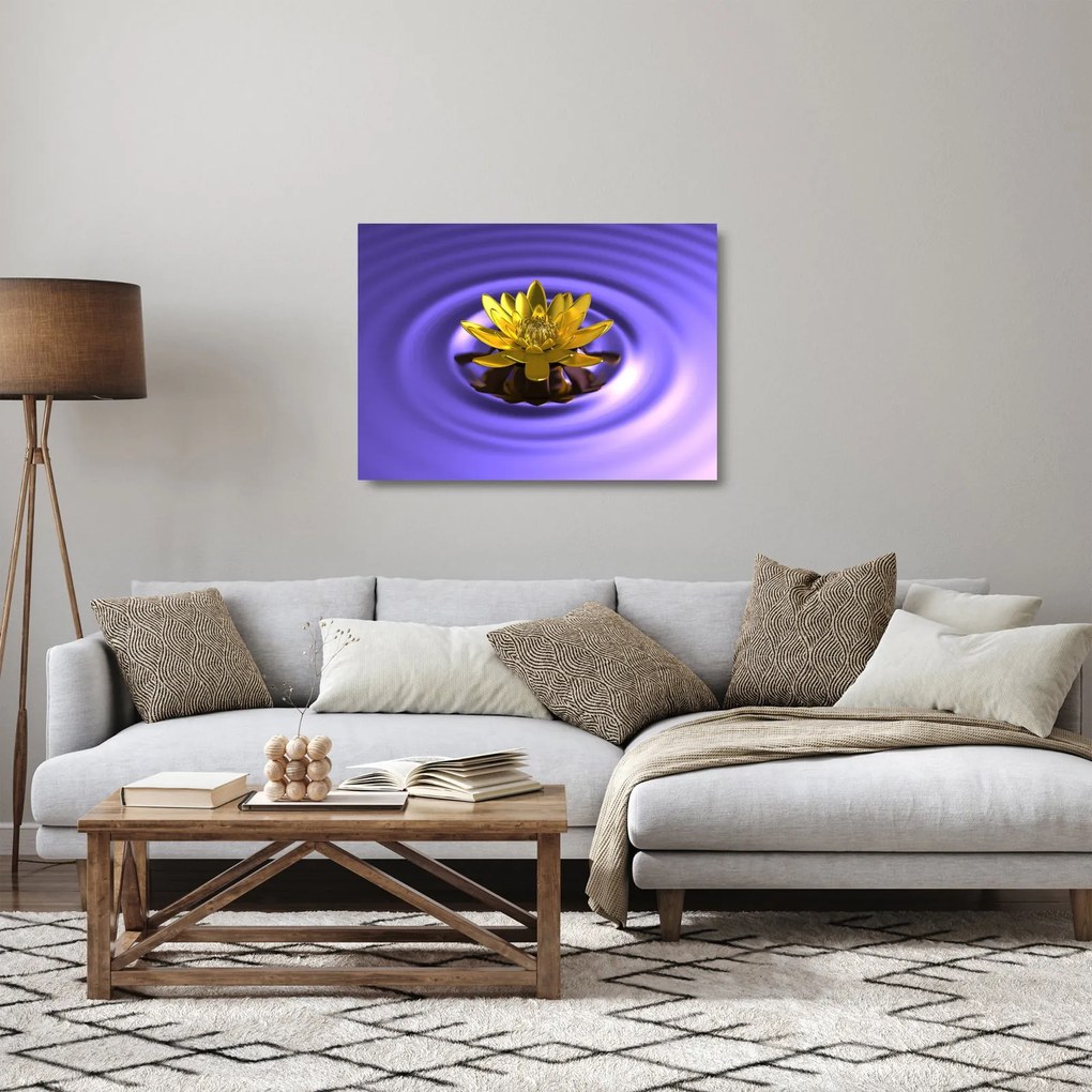 Tablou pe sticlă - Lotus (70x50 cm)