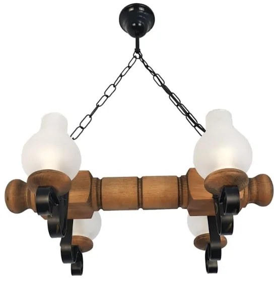 Lustră pe lanț Brilagi RUSTIC 4xE14/40W/230V fag