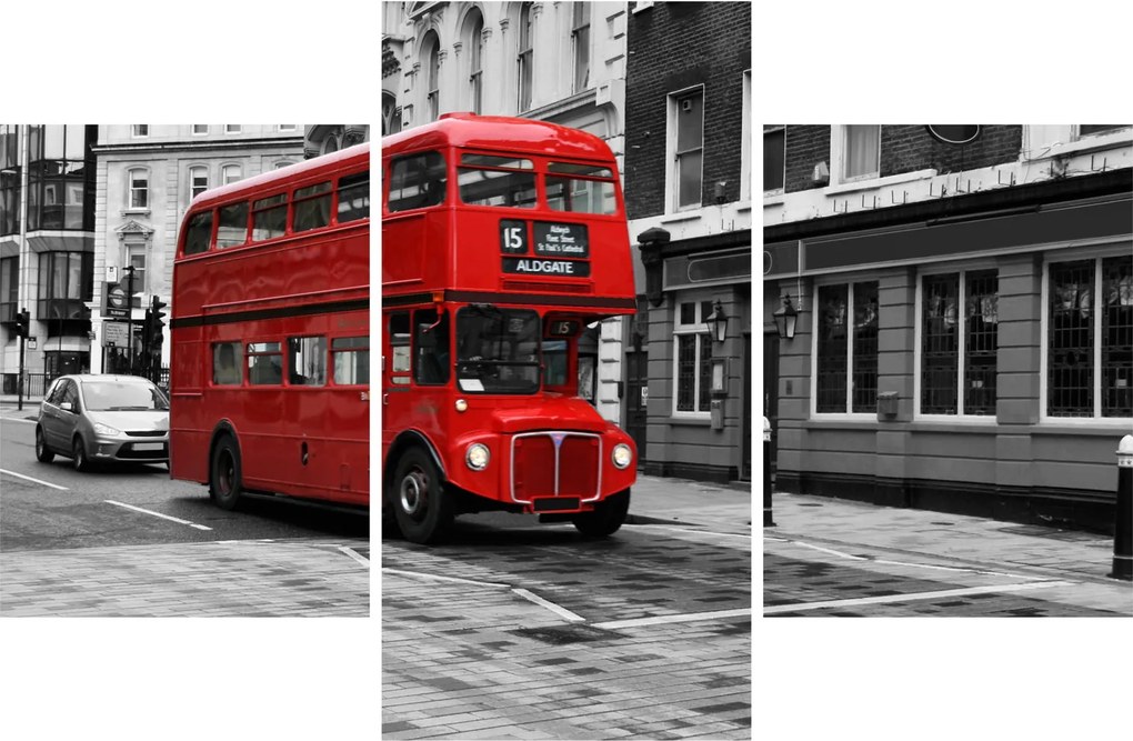 Tablou - Londra cu autobuz (90x60 cm)