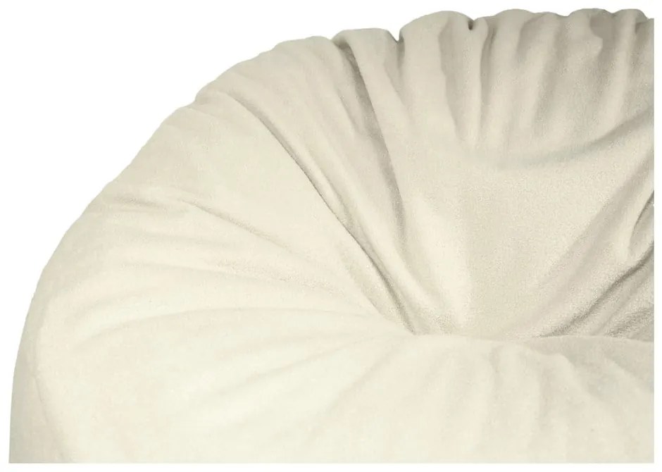 Fotoliu bean bag gri deschis cu tapițerie din țesătură bouclé Om 135 – SLOWDOWN