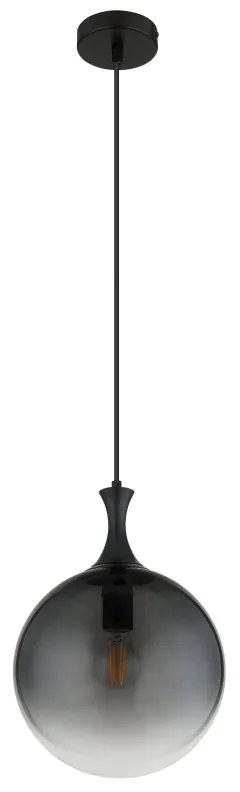 Pendul design modern DALTON negru/fumuriu
