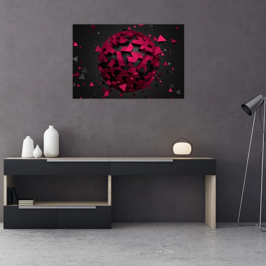 Tablou cu abstracție 3D (90x60 cm)