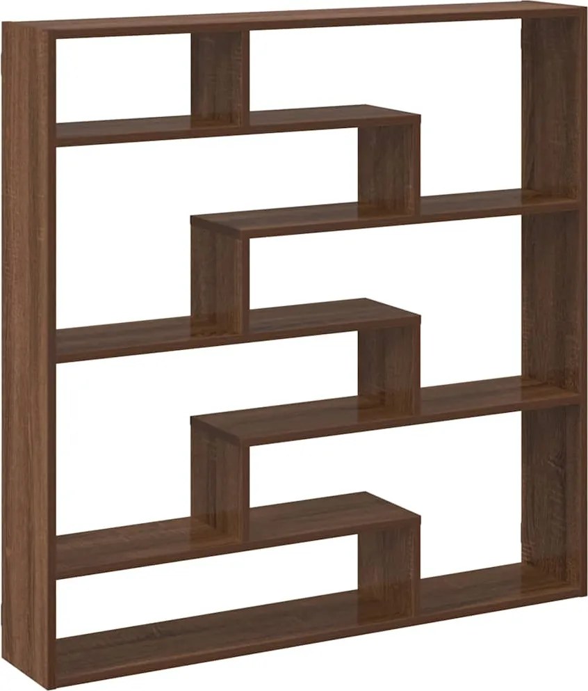 vidaXL Raft cubic perete 7 compartimente stejar maro lemn prelucrat