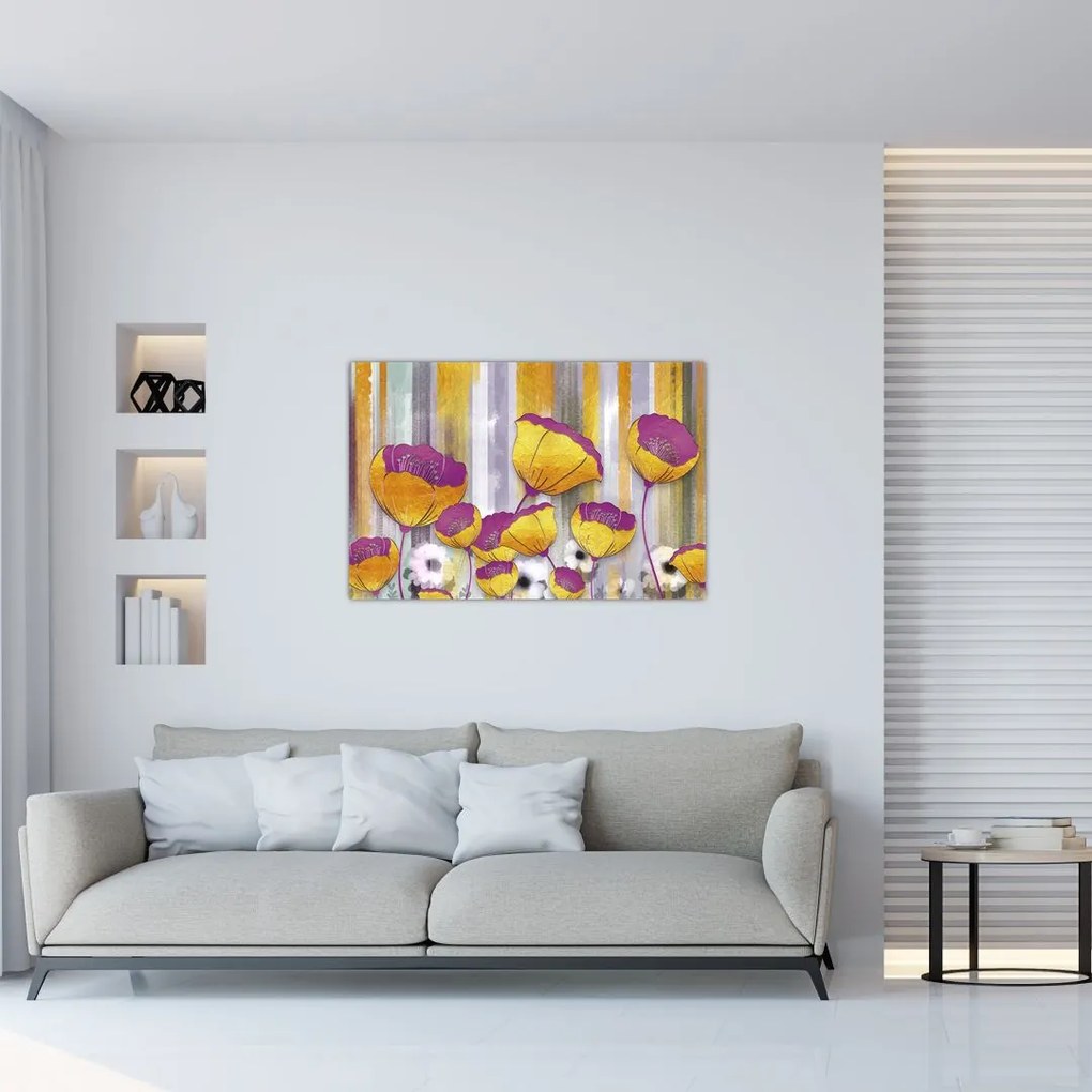 Tablou - Ilustrațir cu flori (90x60 cm)