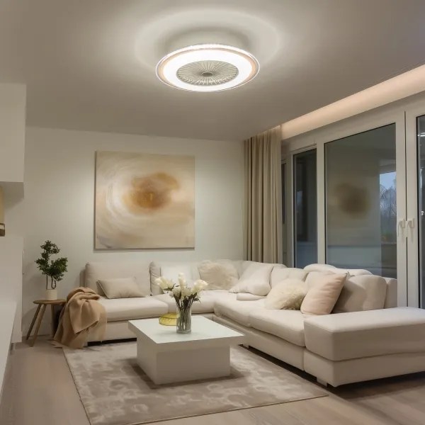 Plafonieră LED dimabilă cu ventilator Brilagi RONDA LED/48W/230V alb + telecomandă