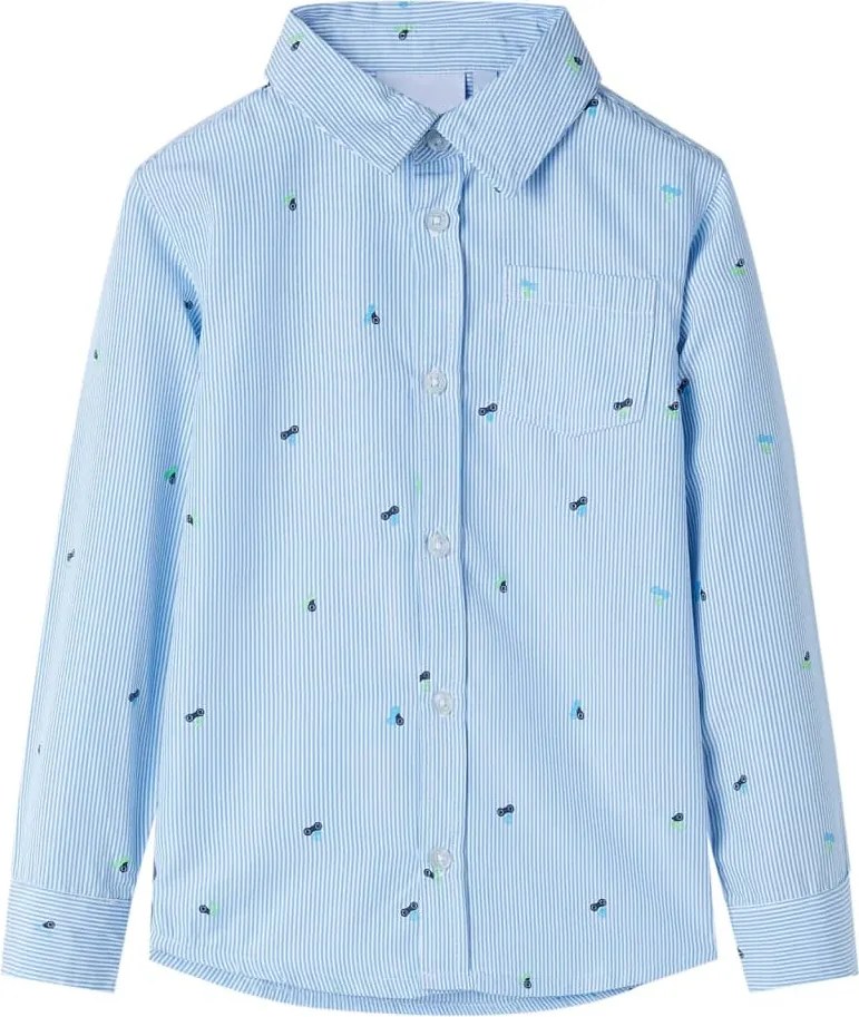 vidaXL Cămașă pentru copii, albastru deschis, 92